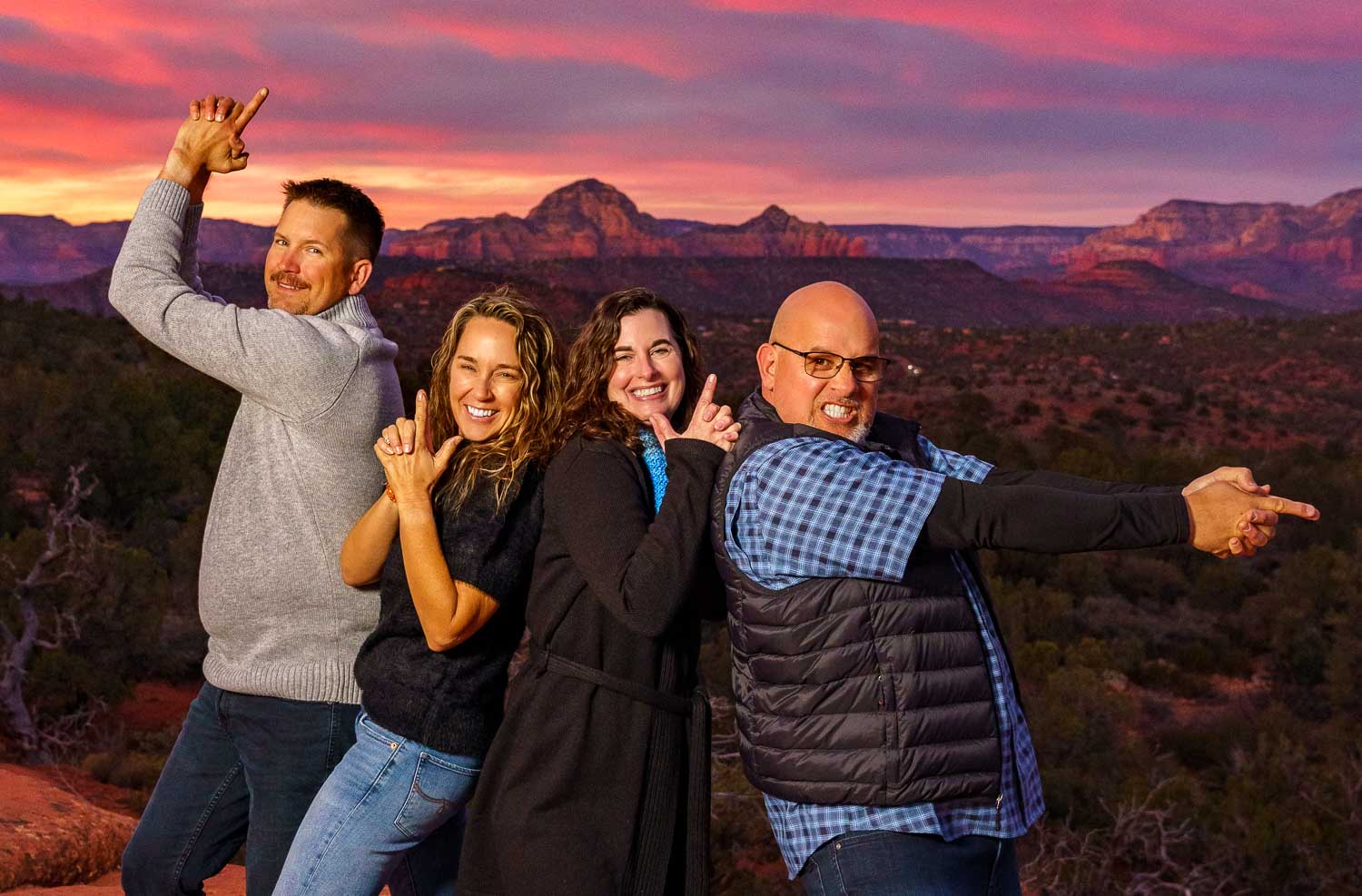family fun sedona sunset