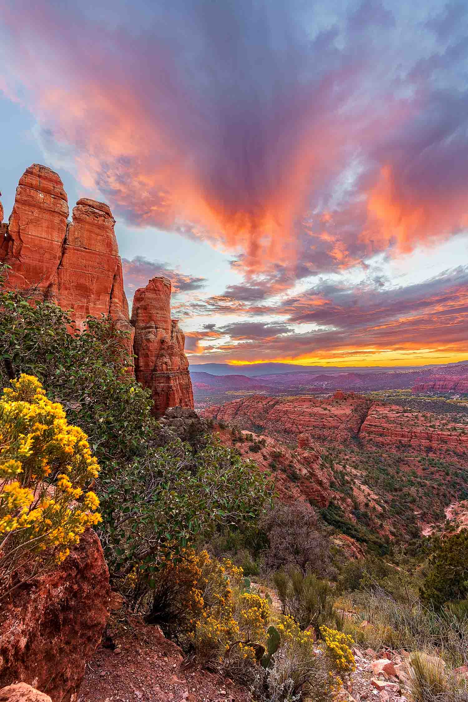 Link to my favorite locations in Sedona for photography sessions. Sunset at Cathedral Rock.