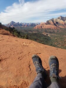 feet resting hangover trail