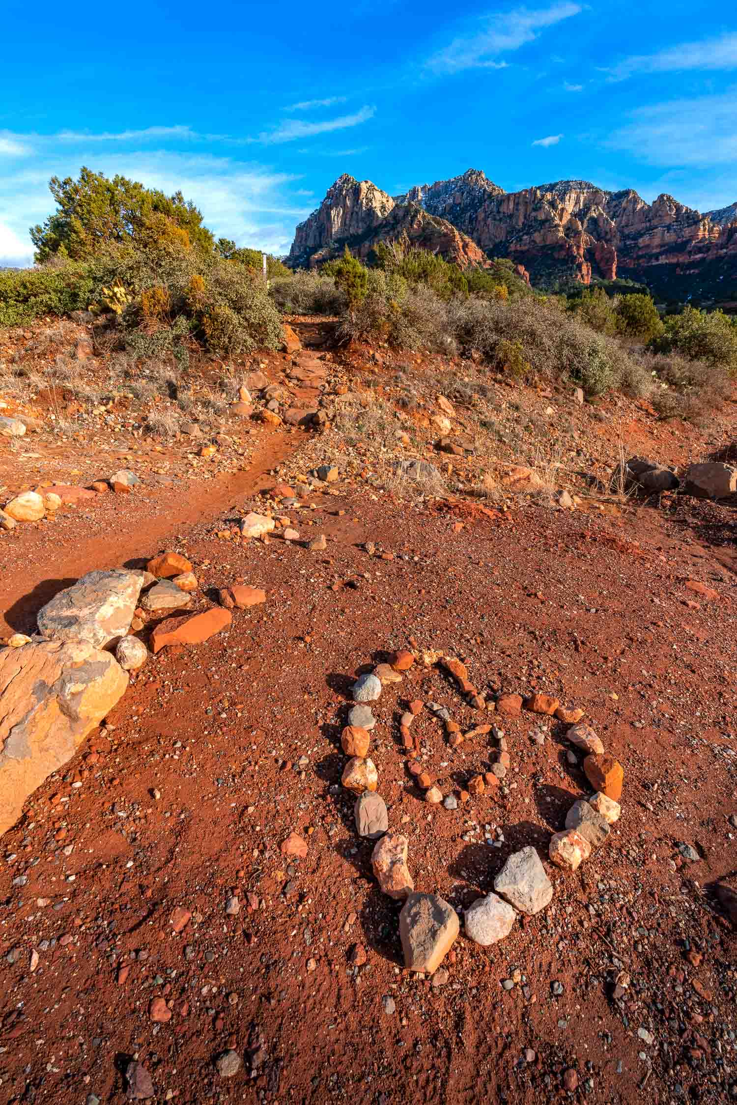 Sedona Love heart rocks sedona schnebly hill road
