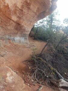 subway rock overhang sedona